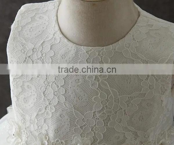 New Child Vietnam 0-2 Years Old Baby Dress Model Newborn Baby Birthday Party Dress Flower White Girl Fluffy Dresses For Wedding photo-4