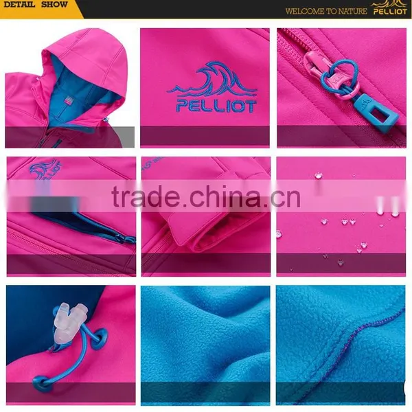 Pure Color Polyester Waterproof Softshell Women's Spring Jacket photo-6