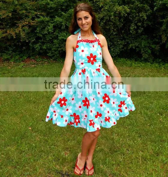 Match Mom And Daughter Dress Girls Vintage Flower Beautiful Twril Dress photo-2