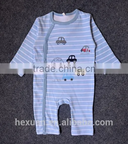 Organic Cotton Long Sleeves Baby Clothes Romper Baby Jumper Wholesale Spring Autumn Infant Boy Striped Long Sleeve photo-2