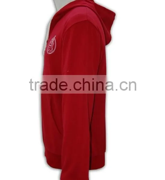 High Quality Promotional Men's Hoodies CVC/TC Fleece Plain Hoodie photo-3