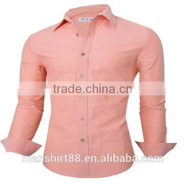 2016 New Wholesale Plain Oxford Cotton Button Down Custom Mens Casual Dress Shirts photo-2
