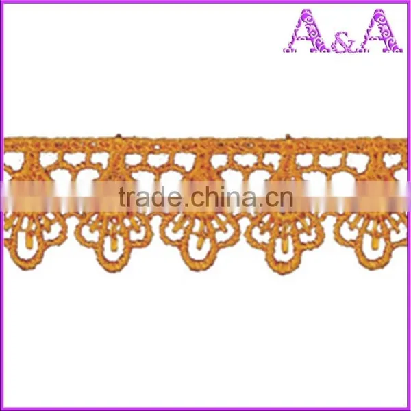 New Fashion Chemical Lace / Guipure Lace / Cupion Lace Fabric Hot Selling Blue Color Nylon Guipure Lace Fabric photo-2