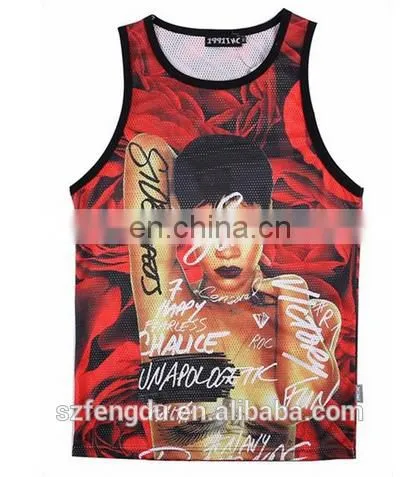 Digital Printing and Sublimation Printing Custom Tank Top photo-4
