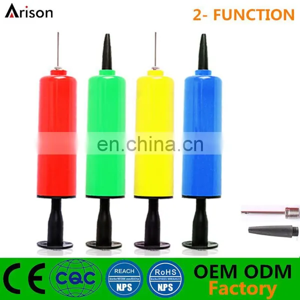 2- Function 6" Plastic Hand Pump With Needle Valve Small Hand Pump With Plastic Valve for Inflatable Toys photo-2