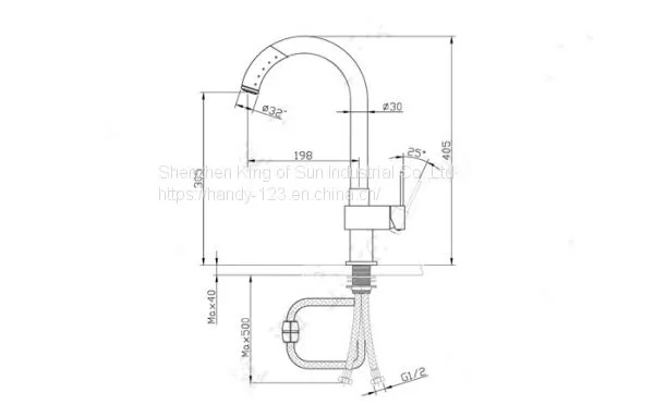 Deck Mounted One Hole Kitchen Faucet photo-2