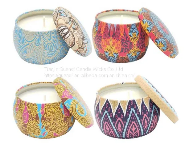 Traditional Design Outdoor Soy Wax Scented Tin Candle Jar Candle photo-2