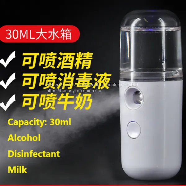 Mini 30ml Humidifier Diffuser Nano Face Spray Facial Body Nebulizer Steamer Moisturizing Humidifier Skin Care Mist Sprayer photo-5