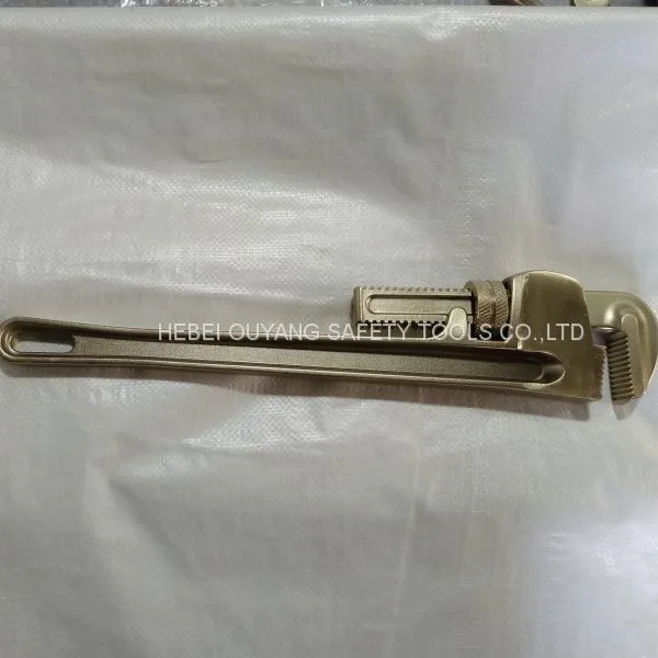 Non-Sparking Hand Tools Pipe Wrench,American Type,18 photo-2