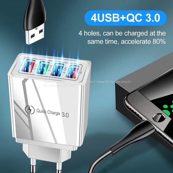 EU/US Plug USB Charger Quick Charge 3.0 For Phone Adapter for Huawei Mate 30 Tablet Portable Wall photo-2