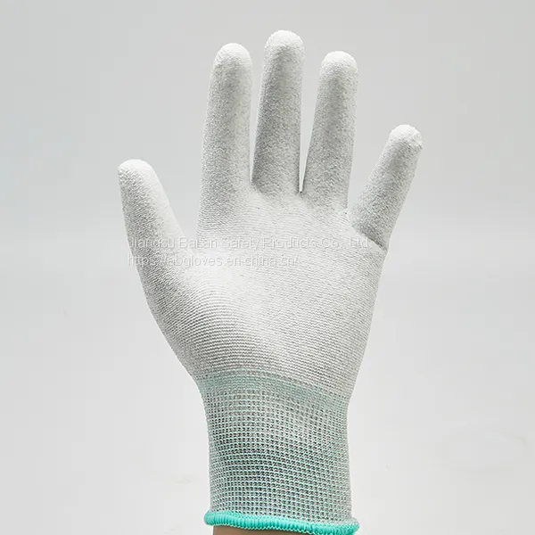 BA Factory Price Hand Protective ESD PU Finger Coated Gloves photo-4