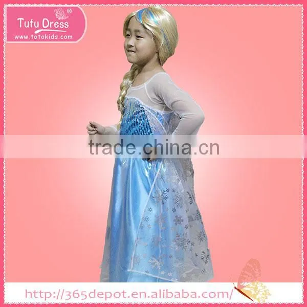 Snow Pattern Decoration Girl's Boutique Clothing Frock Dress photo-2