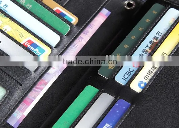 Business Men Card Holder Long Style Clutch Multifunction Wallet High Capacity Ostrich Leather Gift Purse for Businessmen photo-6