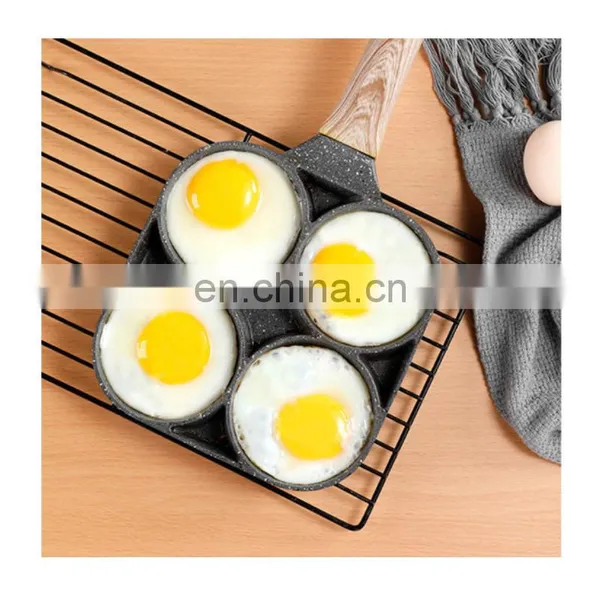 Nonstick 4 Round Holes Egg Pancake Aluminum Skillet Fry Pan photo-4