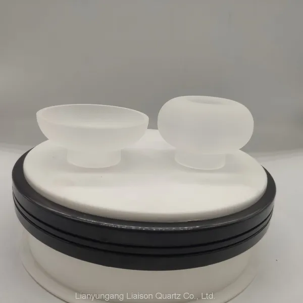 custom Quartz Ground Joints Standard ball bowl Quartz Joint Connector With Good Thermal Stability