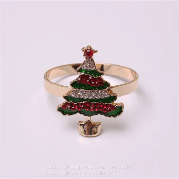 Xmas Table Decoration Metal Reindeer Horn Tissue Wedding Banquet Hotel Table Christmas Napkin Ring photo-2