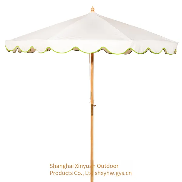 Wooden Garden Umbrella With Double Pulleys and Ropes for Swimming Pools, Luxurious and Large Outdoor Umbrella photo-2