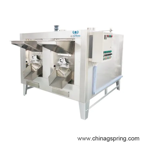 Industrial Batch Nuts Roaster Machine for Peanut Almond Cashew Roasting Nuts Roasting Equipment for Snack Food Processing