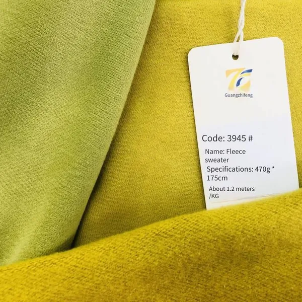 Guangzhifeng 3945# 470g Dense Velvet Cotton Sweatshirt Fabric With Brushed Back, Heavyweight, in Stock, Popular Autumn and Winter Trendy Outerwear Fabric photo-3