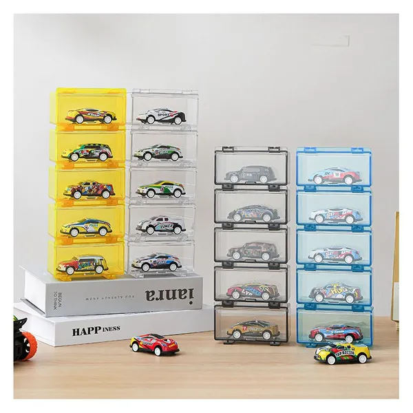 Professional Plastic Protective Toy Storage Box HotWheels 1/64 Model Cars Display Case for Wholesale photo-3