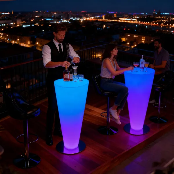 Мобильный RGB LED - панель для баров, современная мебель для открытых лонж - зон, ночник с дистанционным управлением для ночных клубов и домашних вечеринок
