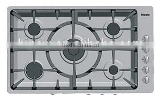 Five Burner Stainless Steel Gas Hob