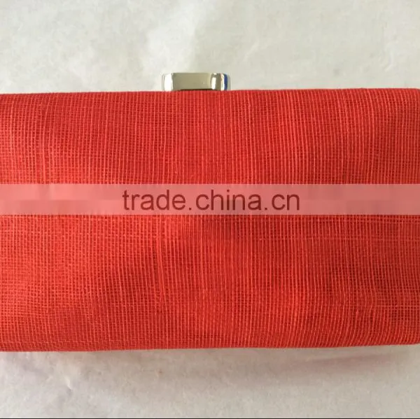 Fashion Bright Color Satin Linen Clutches Purse Fabric Party Bags photo-2