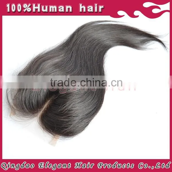 Qingdao Elegant Hair Drop Shipping Natural Color Middle Parting Lace Closure Peruvian Hair photo-2