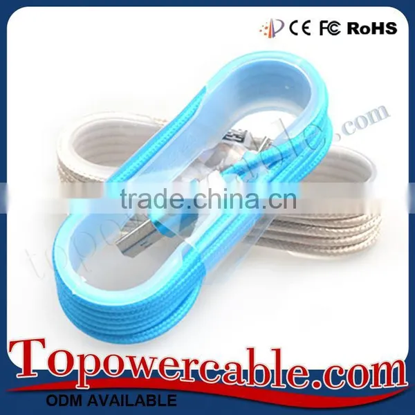 Custom Logo Printing Blue Color Fast Charge Micro Usb To Usb 2.0 Cable photo-2