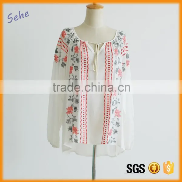 Woman Shirts and Blouses Crew Neck Fashion Current Blouses