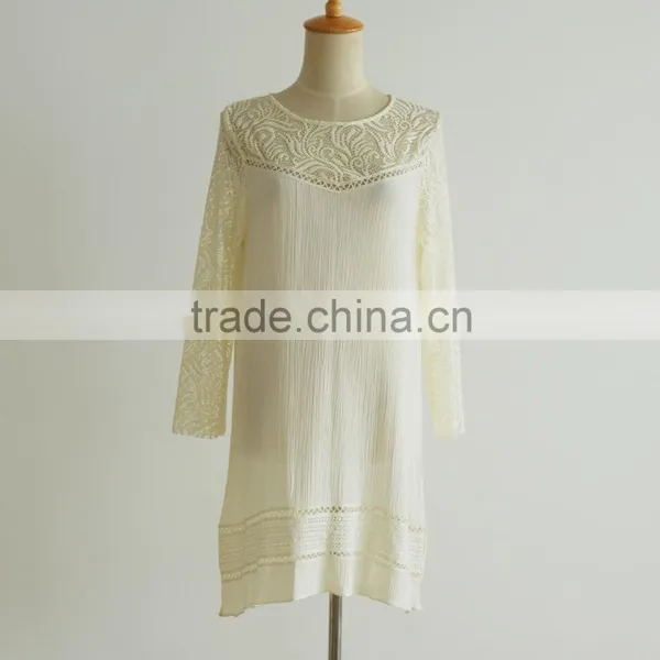 Western Style Big Dress Patchwork Wholesale Dress 100% Rayon Dress photo-2