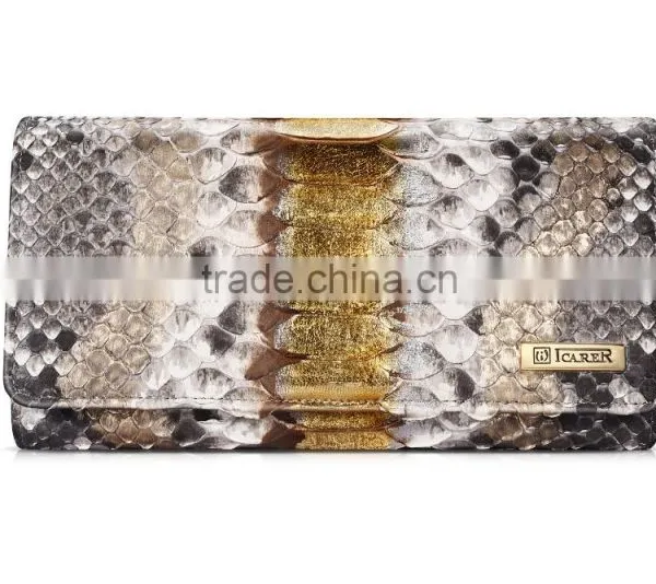 Original ICARER Real Python Leather Wallet Bag Clutch MT-5509 photo-2