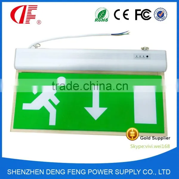 3W Hot Sell Rechargeable LED Fire Emergency Exit Sign, LED Acrylic Exit Sign Quality Choice photo-2