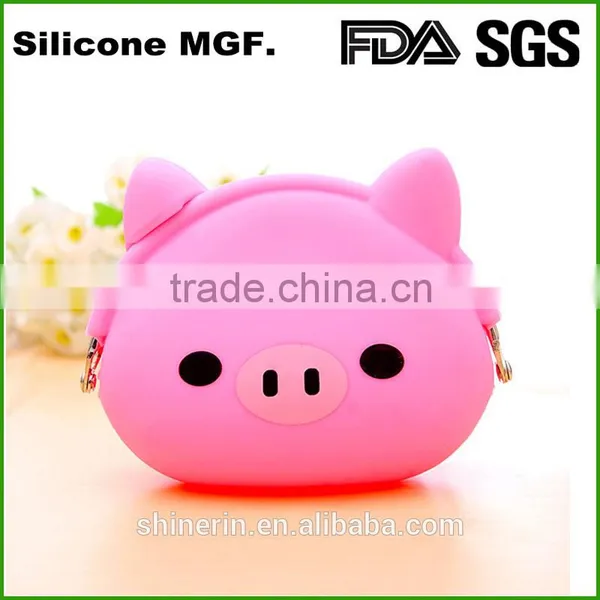 Silicone Wallet With Duck Picture on It for Coin Keys Holder Case photo-4