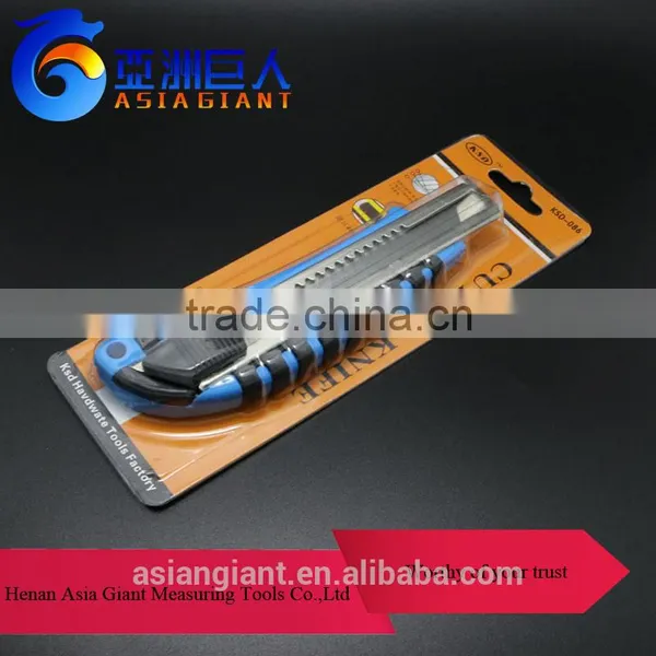 2016 Popular Cutter Knife 18mm Utility Knife Pocket Plastic Steel Utility Knife