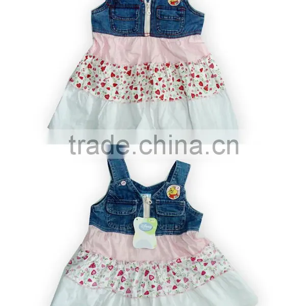 100% Organic Cotton Top Selling Kids Clothes Baby Dress
