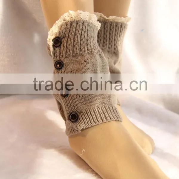 Tredny 2015 Winter Women Hot Sell Crochet Lace Boot Cuff Bottom photo-4