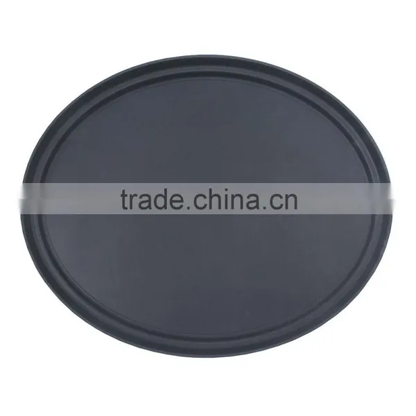 BLACK NON SLIP OVAL TRAY 63CM