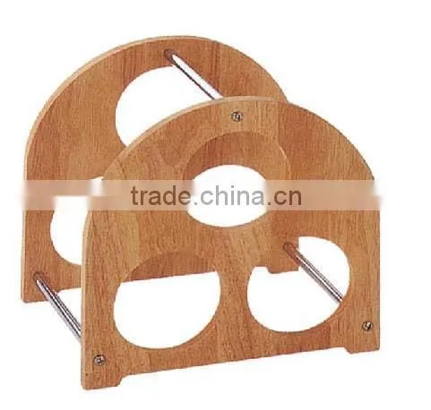 2014 New Antique Vintage Free Stand Wooden Wine Rack