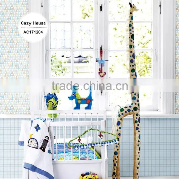 Clearance Printing Non Woven Wallpaper, Curry Yellow for Kids Mosaic Wallcovering for Kindergarten , Small Scale Wall Decal Deal photo-2