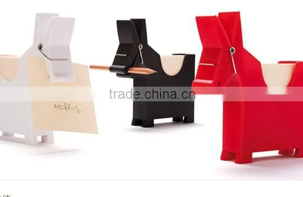 Pony Desktop Memo Note Holder Stand Office Gift With Pen Clip,Bk4111 photo-4