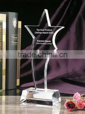 New Design Star Shape Crystal Trophy Award