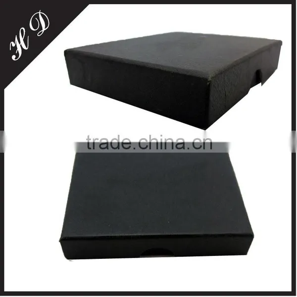 Custom Black Cardboard Scarf Packaging Box With Lid Design photo-2