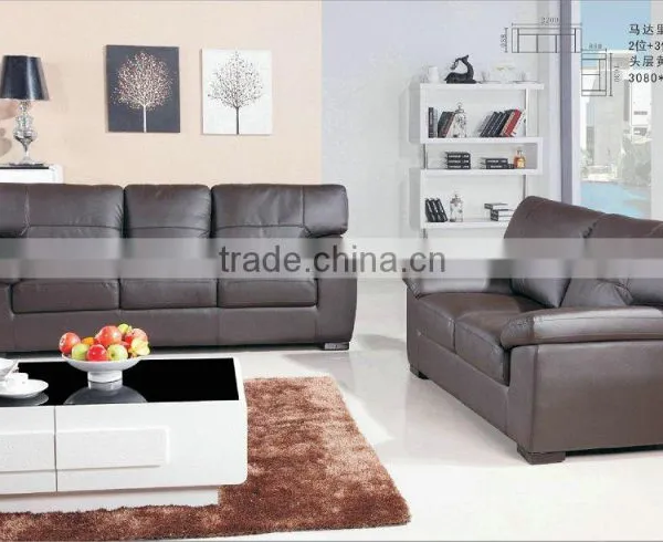 Modern General Leather Home Used 1+2+3 Black High Quality Sofa AL370-B photo-2