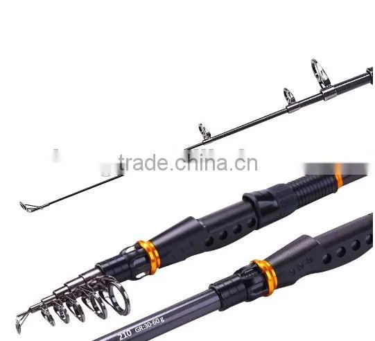 Spinning Telescopic Fishing Rod Graphite Carbon Fiber Travel Portable Super Hard Fishing Pole for Boat Saltwater and Freshwater photo-2
