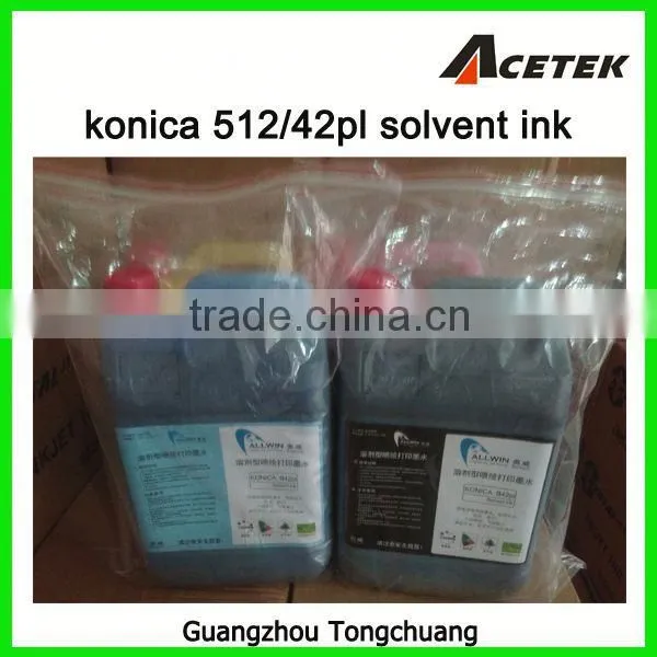 High Resistance Suitable 512/42pl/512/14pl Allwin Solvent Ink for Konica Head