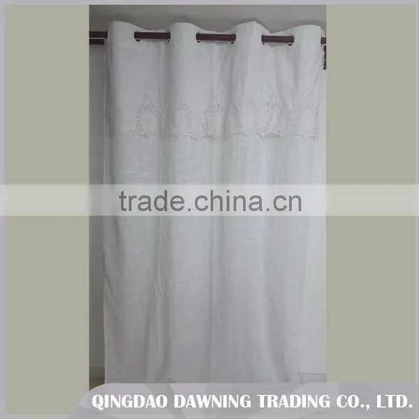 Fine Price Embroidery Window Cotton Curtain photo-2