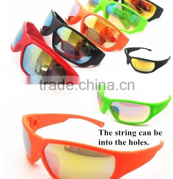 2015 Custom Racing Sports Sunglasses With String, Racing Sports Goggles With Strap photo-2