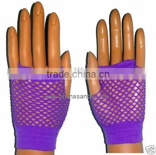 Fingerless Fishnet Gloves Party Fancy Dress Bride Glove photo-2