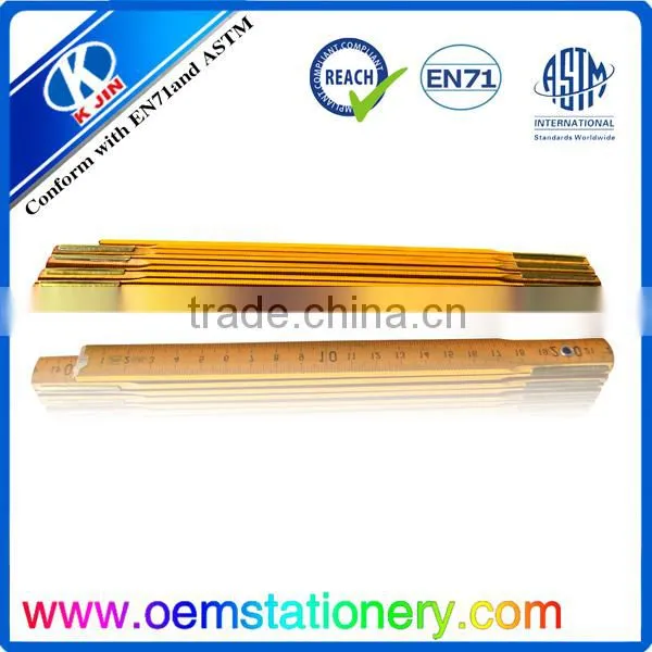 Wholesale Cheap Price Long 200cm Yellow Wooden Folding Ruler for Office photo-2